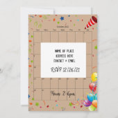 Oktober 2022 Terminkalender Glückwunsch Einladung (Rückseite)