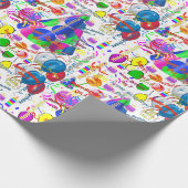 Oktober, 3. Geburtstag, Geschenkpapier (Ecke)