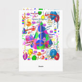 Oktober, 3 Geburtstag Grußkarte geklappt Karte (Rückseite)