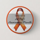 Oktober ADHD-Sensibilisierungsmonat Button (Vorderseite)