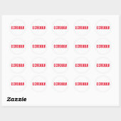 Oktober Amelia Red White Sticker von Janz (Blatt)