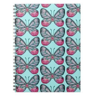 Oktober Aquamarin Glasswing Butterfly Design Notizblock
