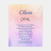 Oktober Birthstone Opal Design Fleecedecke (Vorderseite)