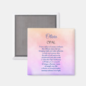 Oktober Birthstone Opal Design Magnet (Vorderseite/Rückseite)