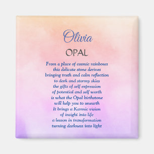 Oktober Birthstone Opal Design Magnet