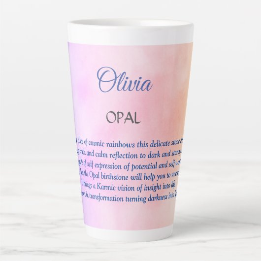 Oktober Birthstone Opal Design Milchtasse (Vorderseite)