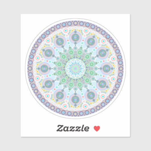 Oktober Birthstone Opal Mandala Sticker (Blatt)