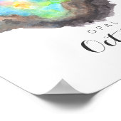 Oktober Birthstone - Opal Watercolor | Poster (Ecke)