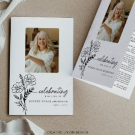 Oktober Blume Beerdigung Programm Flyer