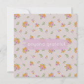 Oktober Blume Marigold Cosmos Dankbarkeit Dankeskarte (Vorderseite)