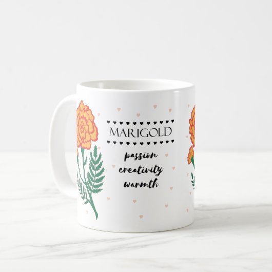 Oktober Blume Tasse mit Blume Treffen (Vorderseite Links)