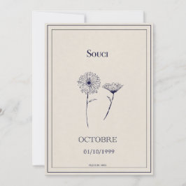 Oktober-Blütenkarte, besorgt Feiertagskarte