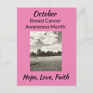 Oktober Brustkrebsmonat Unterstützen Sie Liebe Postkarte