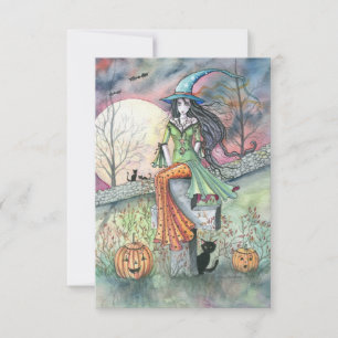 Oktober Chill Halloween Postcard Karte
