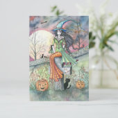 Oktober Chill Halloween Postcard Karte (Stehend Vorderseite)