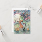 Oktober Chill Halloween Postcard Karte (Vorderseite/Rückseite Beispiel)