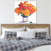 Oktober Chrysanthemen Leinwanddruck (Insitu (Schlafzimmer))