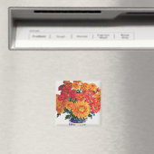 Oktober Chrysanthemen Magnet (In Situ (Geschirrspüler))