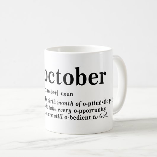 Oktober Definition Kaffeetasse (VorderseiteRechts)