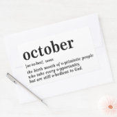 Oktober Definition Rechteckiger Aufkleber (Umschlag)