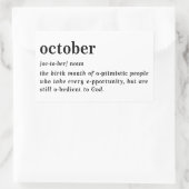 Oktober Definitions Geburtstag Rechteckiger Aufkleber (Tasche)