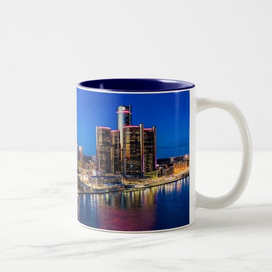 Oktober Detroit Skyline Tasse (Rechts)