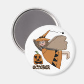 Oktober Fairy Magnet (Vorderseite/Rückseite)