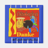 Oktober Fest, Danke, Edit Text Magnet (Vorne)