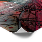 Oktober Flammenwitz und Cat Art von Molly Harrison Poster (Ecke)