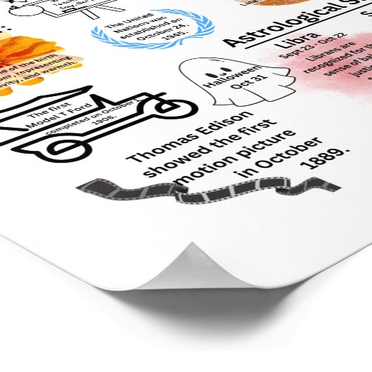 Oktober Fun Facts Poster (Ecke)