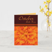Oktober-Geburts-Blume - Karte (Gelbe Blume)