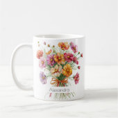 Oktober-Geburtsblumen-Tasse | Ringelblumen Kaffeetasse (Links)
