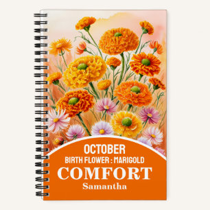 Oktober Geburtsmonat Blume Christlich Journal Notizblock