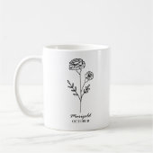 Oktober Geburtsmonat-Blume Kaffeetasse (Links)