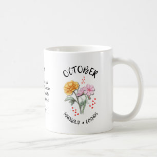 OKTOBER Geburtsmonat Blume Personalisiert Christli Kaffeetasse