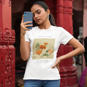 Oktober-Geburtsmonats-Blumen-T-Shirt T-Shirt