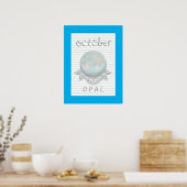 Oktober Geburtsstein Opal Kunstwerk Poster (Küche)