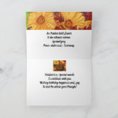 Oktober Geburtstag Blume Cosmos Peace Harmonic Car Karte (Innenseite)