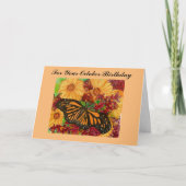 Oktober Geburtstag Blume Cosmos Peace Harmonic Car Karte (Vorderseite)