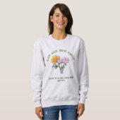 Oktober Geburtstag Blume MARIGOLD COSMOS Custom Sweatshirt (Vorne ganz)