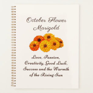 Oktober Geburtstag Blume Marigold Elegante Planer