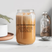 Oktober Geburtstag Blume Marigold mit Individuelle Dosenglas