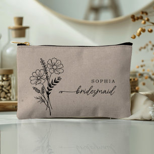 Oktober Geburtstag Blume Personalisiert Bridesmaid Zubehörtasche
