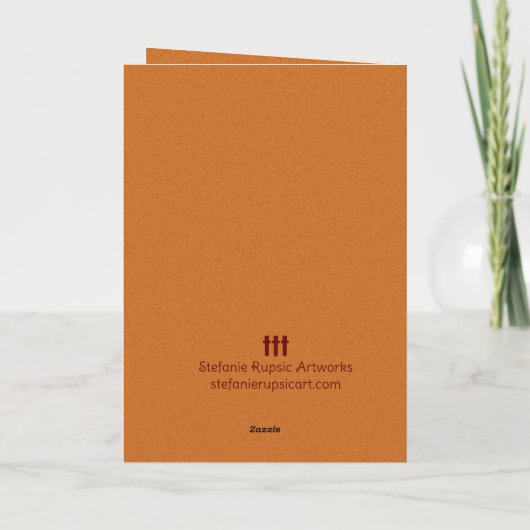 Oktober Geburtstag Blumenkarte von Marigolds/Kosmo Dankeskarte (Rückseite)