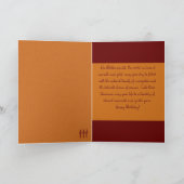 Oktober Geburtstag Blumenkarte von Marigolds/Kosmo Dankeskarte (Innenseite)