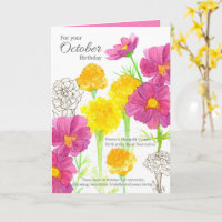 Oktober Geburtstag Cosmos Marigold Birth Monat