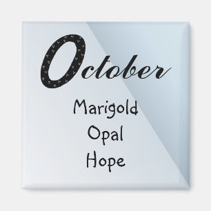 Oktober Geburtstag Magnet