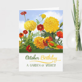 Oktober Geburtstag Marigold Garden Karte