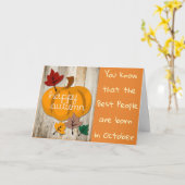 ***OKTOBER*** GEBURTSTAG MIT EINIGER LIEBE KARTE (Gelbe Blume)