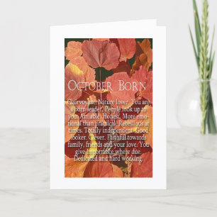 ***OKTOBER GEBURTSTAG*** SPEZIALKARTE NUR FÜR "SIE KARTE